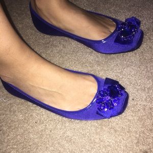 Jessica Simpson electric blue loafers